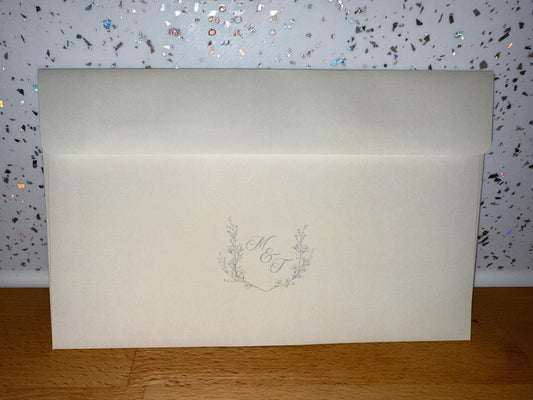 Handwritten-Style Wedding Guest Envelopes – Custom Crest & Design (10 pack)
