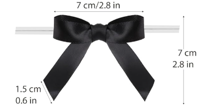 Personalized Black Ribbon with Gold Foil – Custom for Weddings, Parties & Special Events