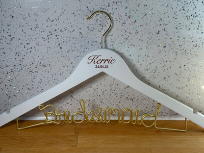 Personalised Wedding Hanger Decal - Name, Date & Crest - Fully customisable