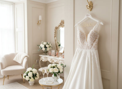 Personalised Wedding Hanger Decal - Name, Date & Crest - Fully customisable