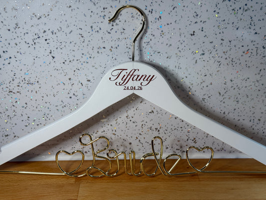 Personalised Wedding Hanger Decal - Name, Date & Crest - Fully customisable