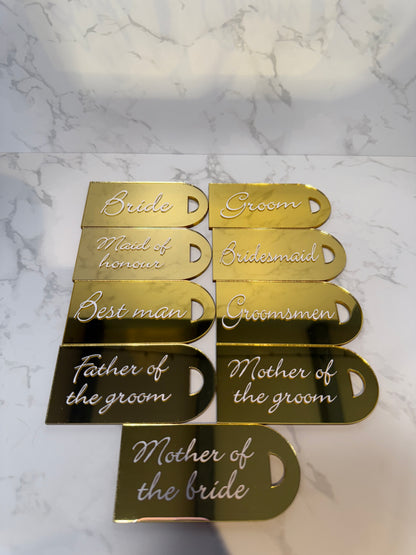 Personalised Vinyl for Wedding Place Names - Wedding guest name vinyl/titles. Fully customisable