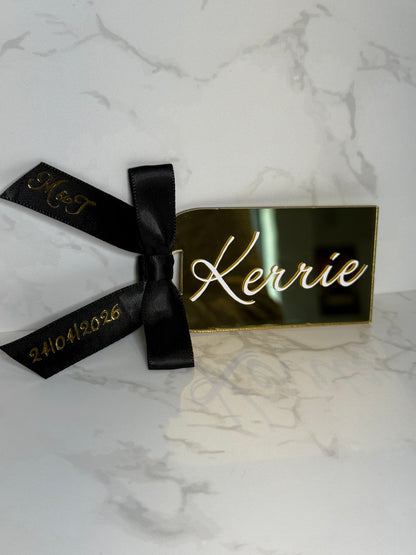 Personalised Vinyl for Wedding Place Names - Wedding guest name vinyl/titles. Fully customisable