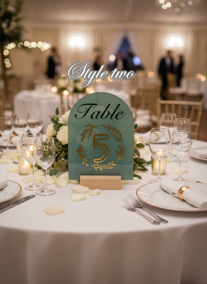 Custom Vinyl Decal for Wedding Table Numbers – Decal Only - contact me to source table number holder - can assemble product
