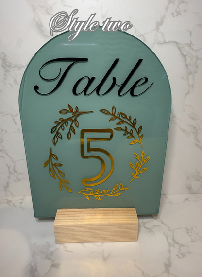 Custom Vinyl Decal for Wedding Table Numbers – Decal Only - contact me to source table number holder - can assemble product