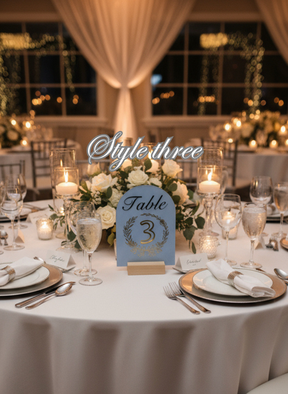 Custom Vinyl Decal for Wedding Table Numbers – Decal Only - contact me to source table number holder - can assemble product
