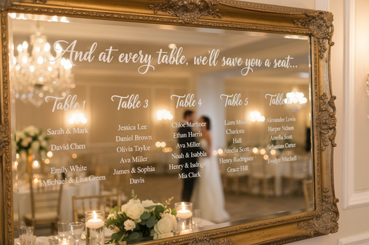 Table Plan Vinyl Decal