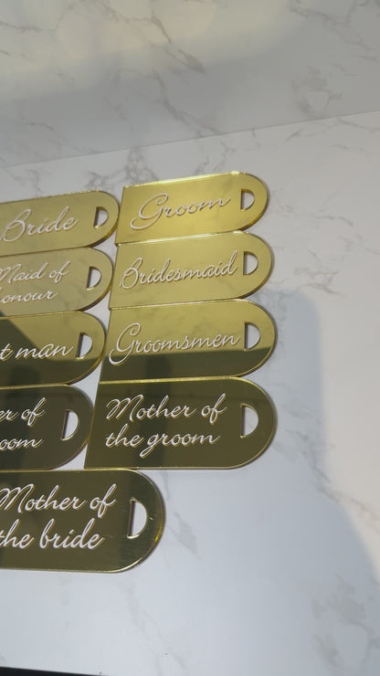 Personalised Vinyl for Wedding Place Names - Wedding guest name vinyl/titles. Fully customisable