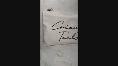Cricut Tools & Accessories Bag – White with Gold Foil